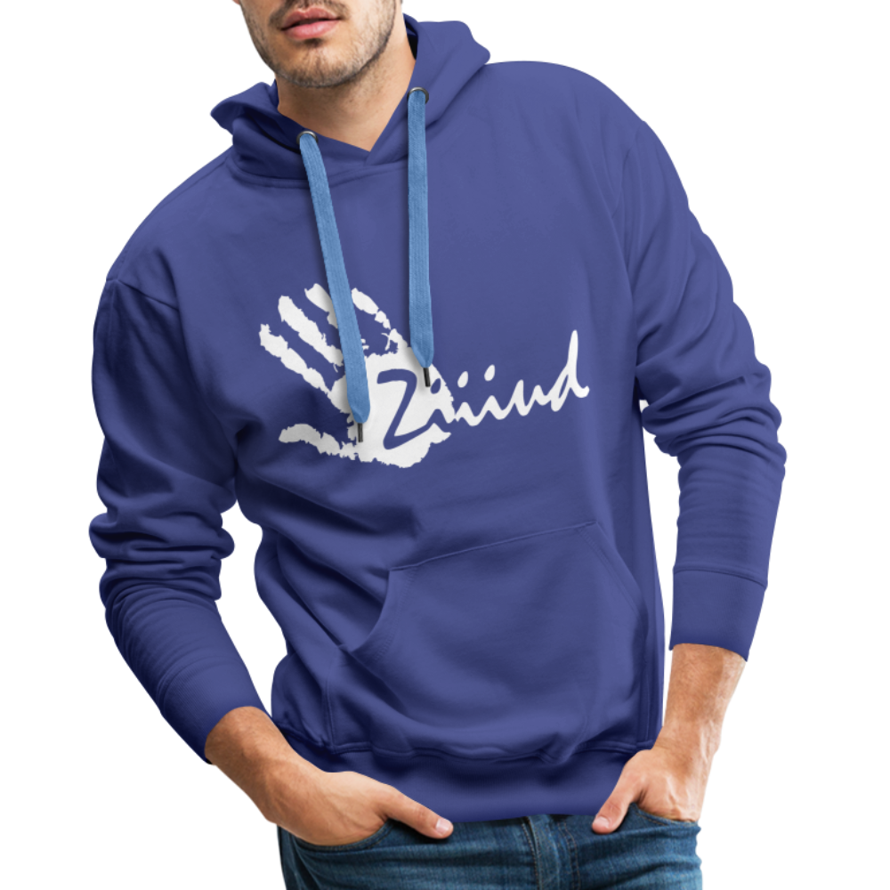 Ziiiud Hoodie Men - Logo Weiss - Königsblau