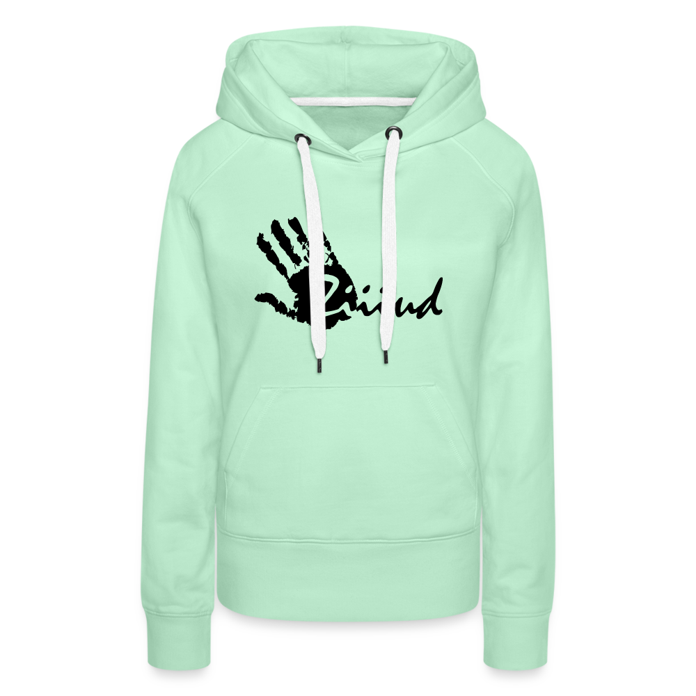 Ziiiud Hoodie Woman - Logo Schwarz - helles Mintgrün