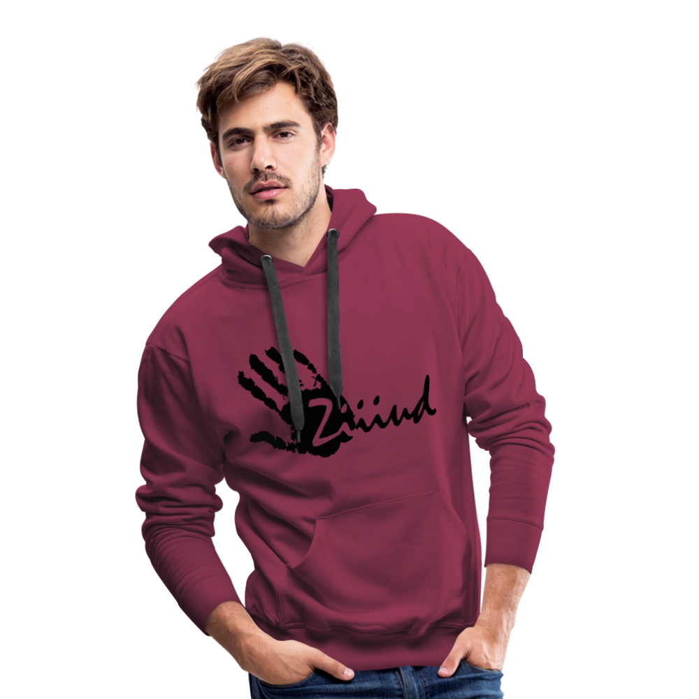 Ziiiud Hoodie Men - Logo Schwarz - Bordeaux