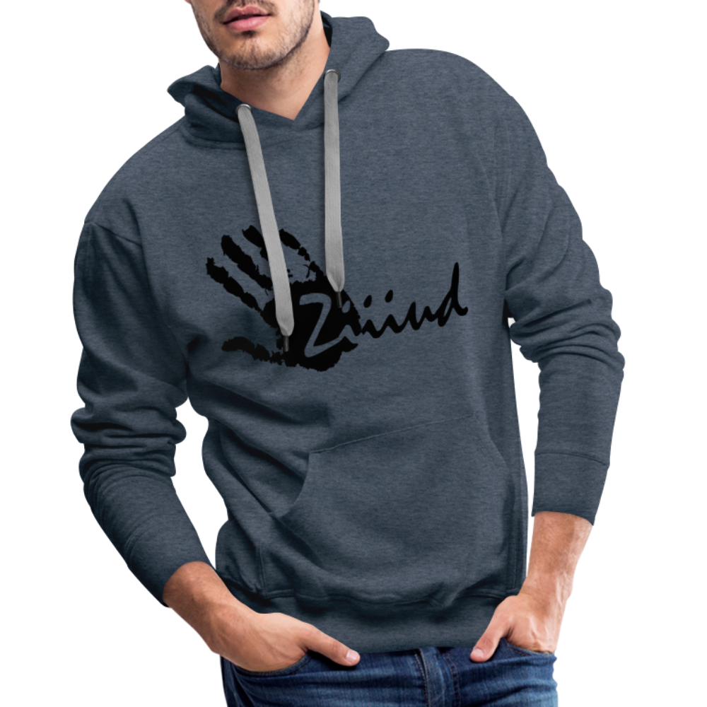 Ziiiud Hoodie Men - Logo Schwarz - Jeansblau