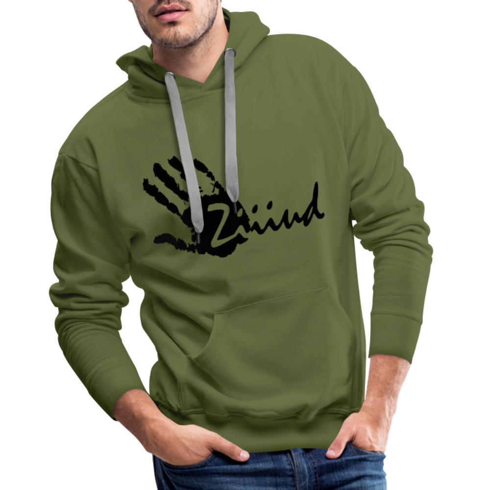 Ziiiud Hoodie Men - Logo Schwarz - Olivgrün