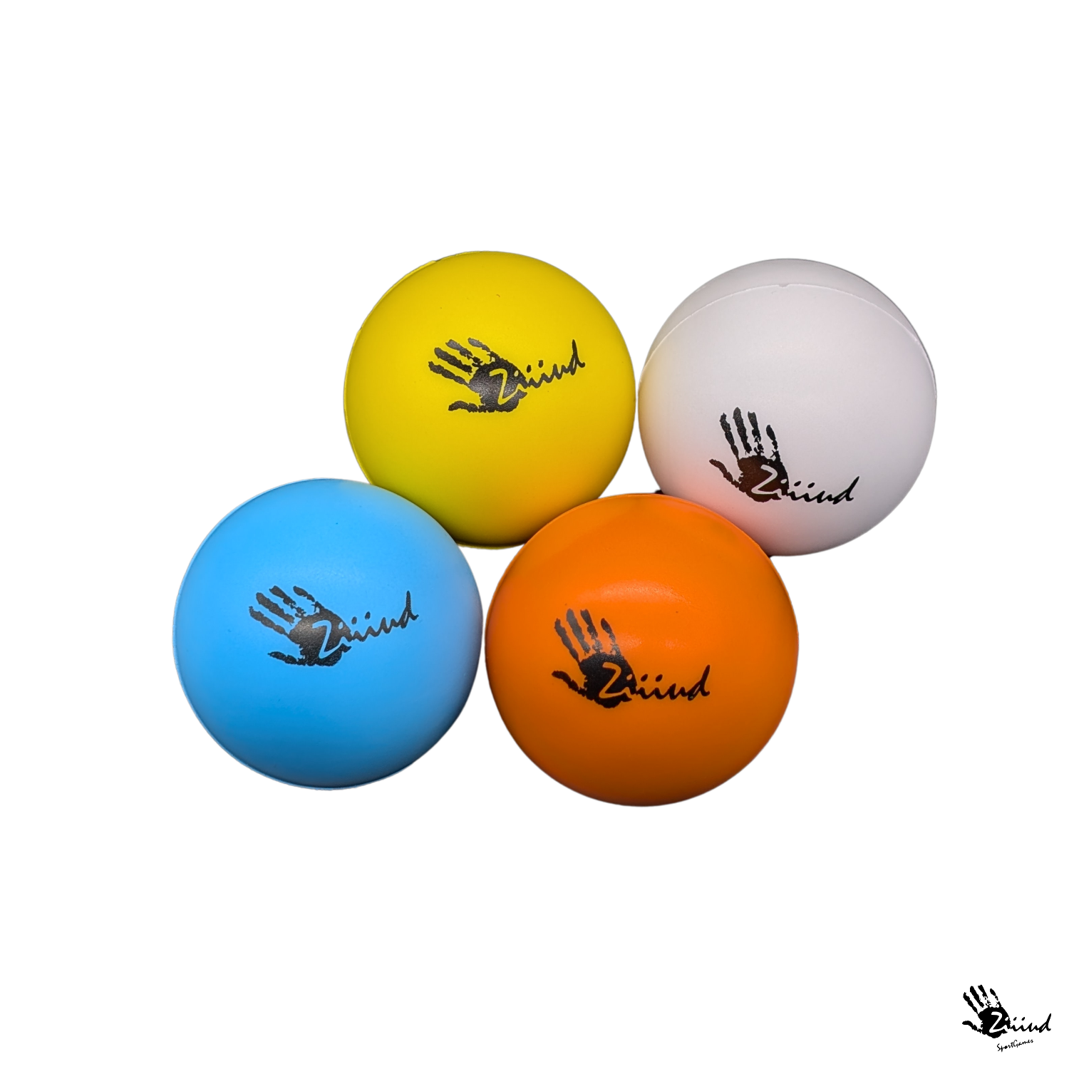 Ziiiud Ball Balls Blau Gelb Orange Weiss Wurfspiel Sportspiel Familienspiel
